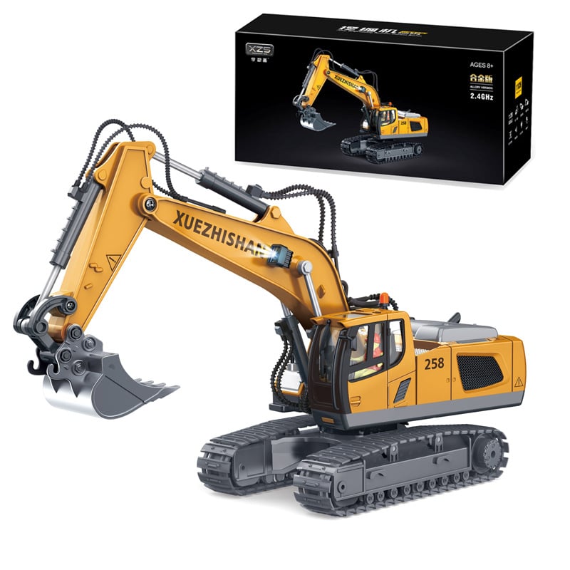 Remote Control Construction Vehicle Toy – Alloy Excavator, Bulldozer & Dump Truck for Kids
