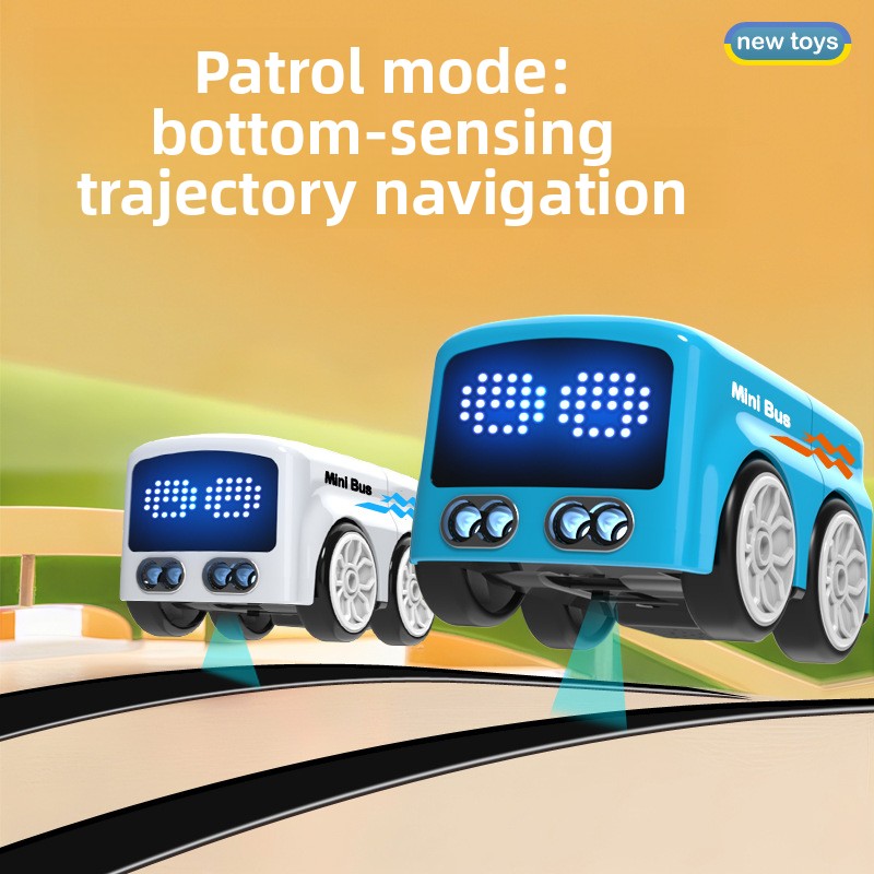 Mini Bus Induction Obstacle Avoidance Remote Control Toy Car
