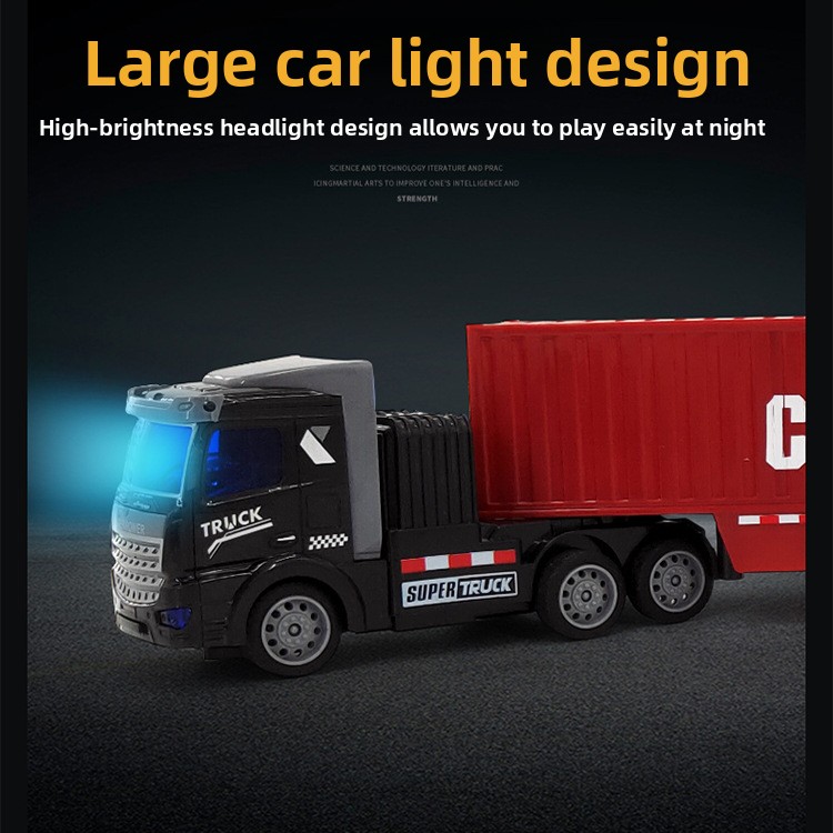 Children's remote-controlled semi-trailer toy car