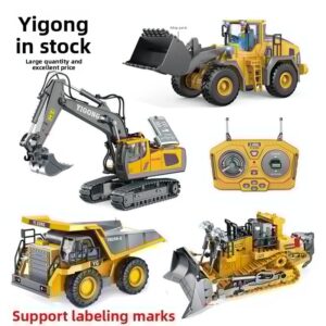 Remote Control Construction Vehicle Toy – Alloy Excavator, Bulldozer & Dump Truck for Kids