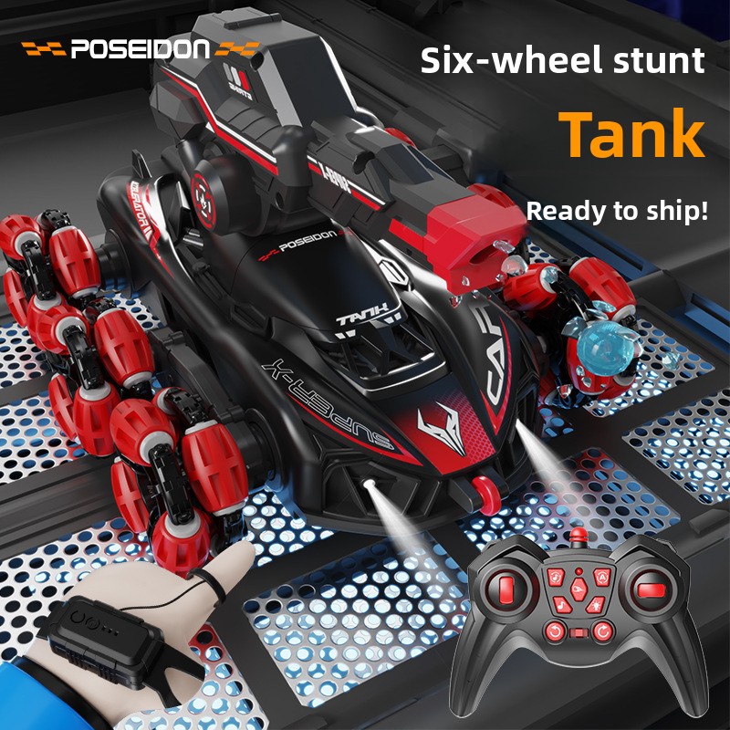 Children's six-wheeled tank