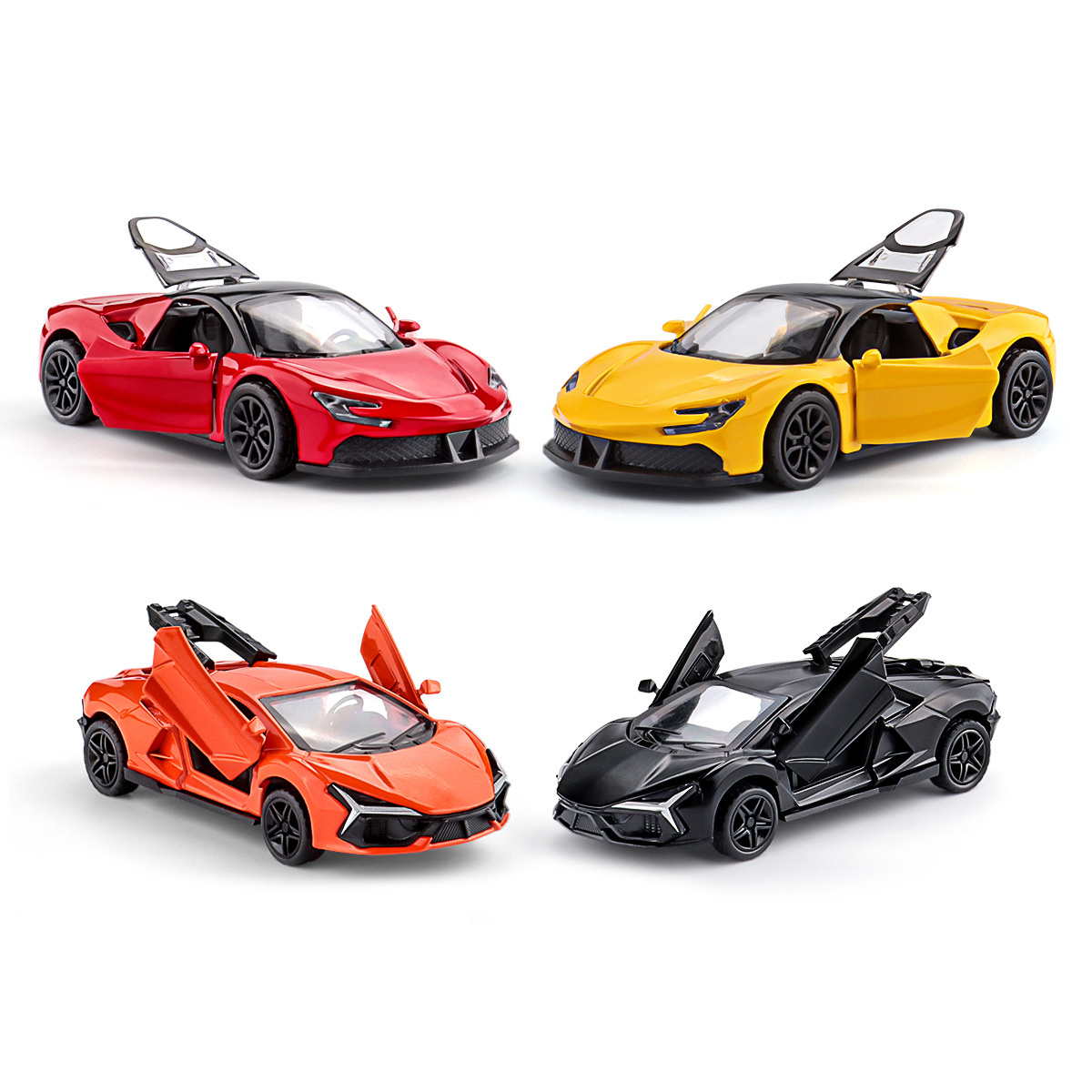 Three-Door Alloy Pull Back Toy Car Model