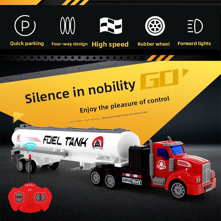 Children's remote-controlled semi-trailer toy car